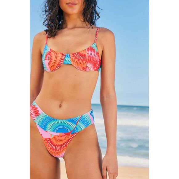 NWT- FARM RIO “HAPPY TOUCAN” VIBRANT COLORED BIKINI SET- SIZE XS/SMALL - Picture 13 of 15